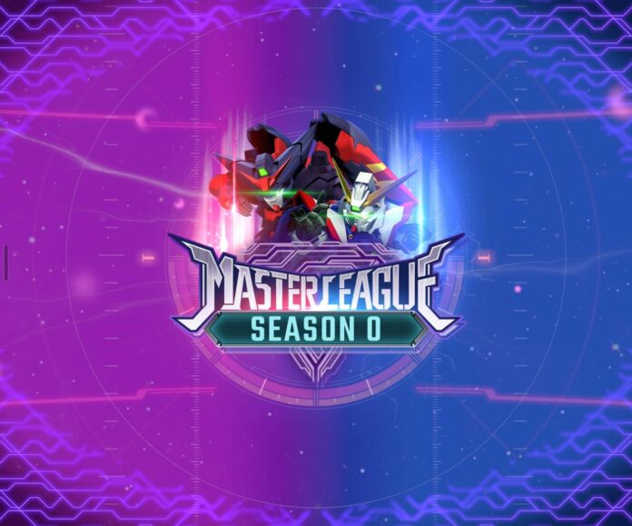 ภาพโปรโมต Master League Season 0 จากเกม SD Gundam G Generation ETERNAL โดยมีหุ่น Gundam สองตัวอยู่ตรงกลาง