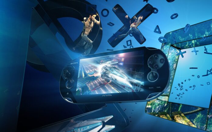 ภาพเครื่องเล่นเกม PSVITA เครื่องเกมพกพาจากทาง Sony