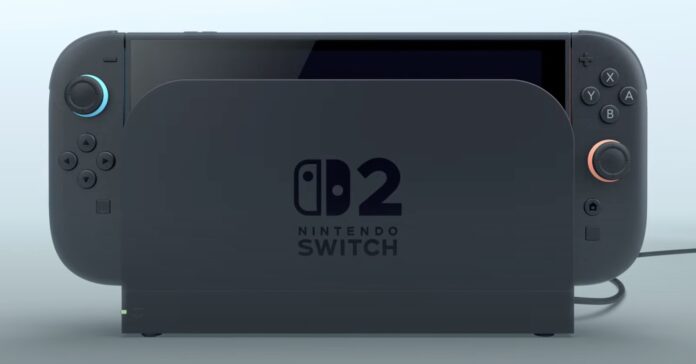 ภาพเครื่อง Nintendo Switch 2 ตั้งอยู่บน Dock