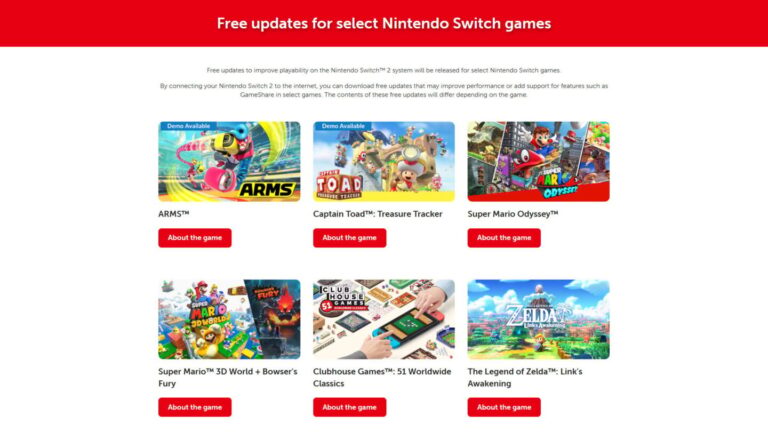 12 เกมดังบน Switch ได้อัปเดตฟรี! เตรียมพร้อมรองรับประสิทธิภาพบน Switch 2 อย่างเต็มรูปแบบ