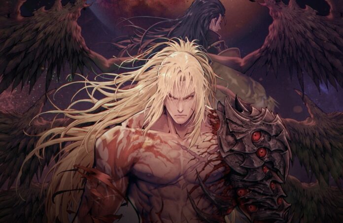 ภาพตัวละครจากเกม The First Berserker: Khazan ยืนจ้องมองด้านหน้าแบบดุดัน