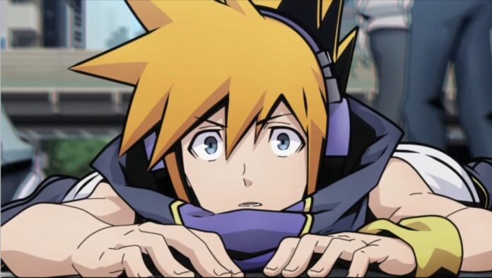ตัวละคร Neku Sakuraba จากเกม The World Ends with You ในฉากเปิดตัวอันเป็นเอกลักษณ์ ซึ่งเป็นผลงานกำกับของ Tatsuya Kando