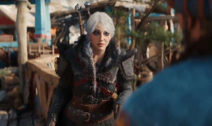 ภาพตัวละคร Ciri จากเกม The Witcher 4 กำลังสนทนากับใครบางคน