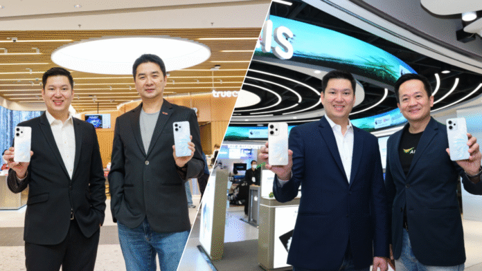 ผู้บริหาร OPPO ประเทศไทย ร่วมถ่ายภาพเปิดตัวโปรโมชัน OPPO Reno14 Series 5G กับตัวแทนจาก AIS และทรู