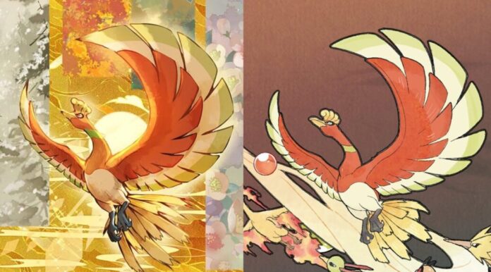 ภาพการ์ด Ho-Oh EX ที่เป็นประเด็นลอกเลียนแบบของ The Pokémon Company