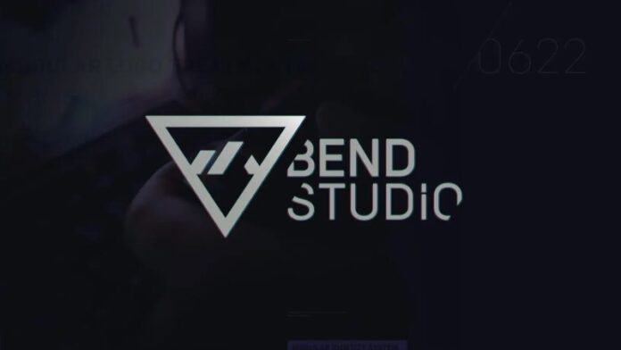 ภาพโลโก้ของ Sony Bend Studio ตัวอักษรสีขาวบนพื้นหลังสีดำ