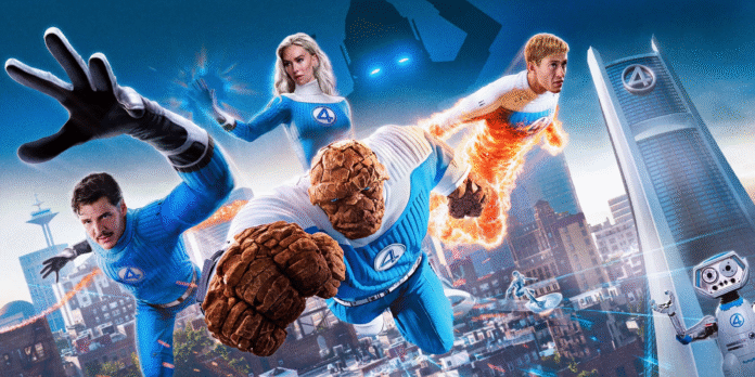 ทีม Fantastic Four บินเหนือเมืองสไตล์โลกอนาคตย้อนยุค เตรียมรับมือภัยจากจักรวาล