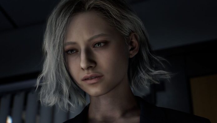 ภาพ Grace Ashcroft จากเกม Resident Evil Requiem กำหลังทำหน้ามองอย่างสงสัย