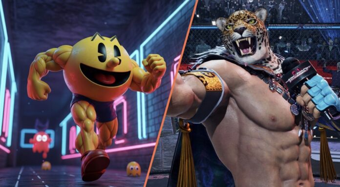 ภาพ Pac-Man และ King จากเกม Tekken