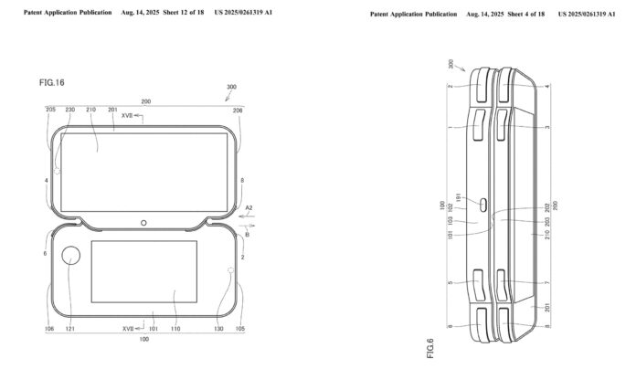 ภาพสิทธิบัตรจอ Dual-Screen ขอ Nintendo