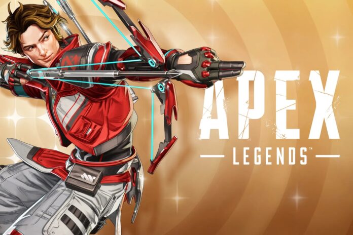 ภาพโปรโมตเกม Apex Legends ตัวละครกำลัถือธนูเล็งยิง