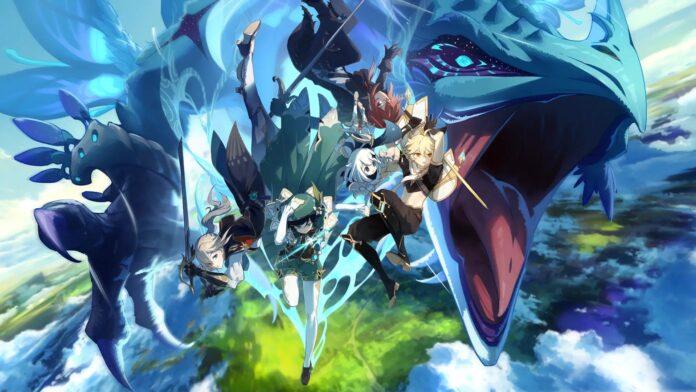 ภาพโปรโมตเกม Genshin Impact รวมตัวละครหลักในจากเกม