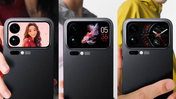 ภาพสมาร์ตโฟน Xiaomi 17 Pro Series โชว์หน้าจอหลังอัจฉริยะ ธีมนาฬิกา, วอลเปเปอร์เคลื่อนไหว, อวตารเสมือน