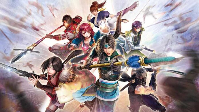 ภาพรวมตัวละครหลักจากเกมต่าง ๆ ของค่าย Koei Tecmo แสดงท่าทางพร้อมต่อสู้