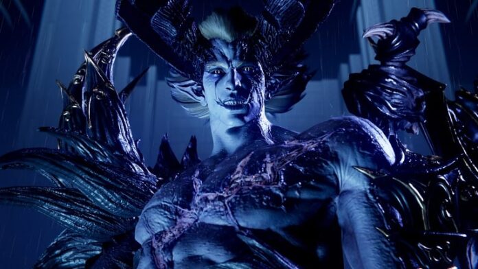 ภาพบอสในเกม Ninja Gaiden 4 กำลังส่งยิ้มแบบเยือกเย็น