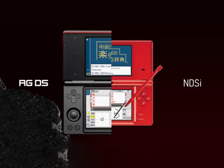 Anbernic RG DS โผล่ภาพเทียบตัวจริงกับ DSi และ DSi LL เผยดีไซน์จอคู่ ท้าทาย Nintendo โดยตรง