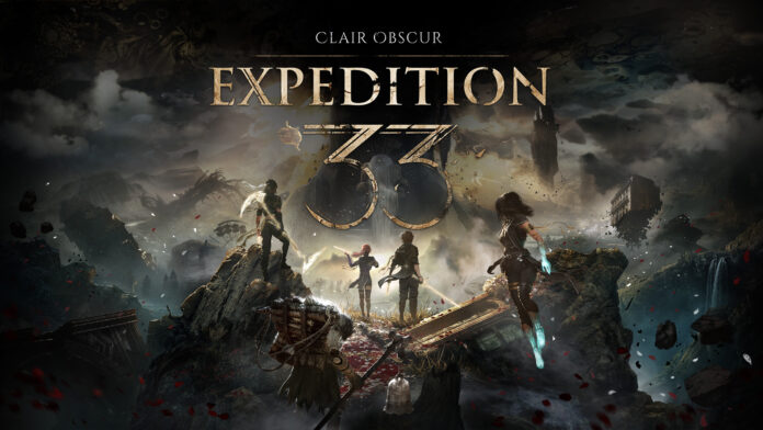 ภาพโปรโมตเกม Clair Obscur: Expedition 33 เผยตัวละครหลักยืนอยู่บนภูเขาหินท่ามกลางบรรยากาศแฟนตาซี
