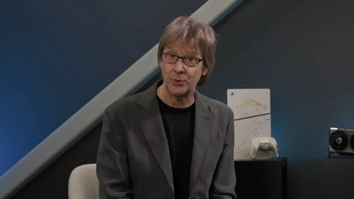 ภาพ Mark Cerny กำลังพูดอธิบายเกี่ยวกับเทคโนโลยีใหม่จาก AMD