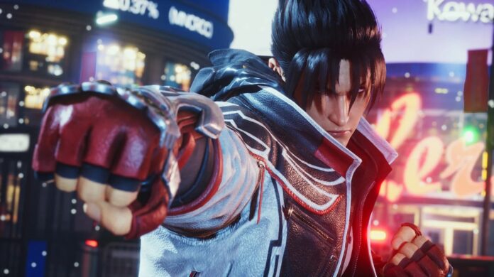 Jin Kazama ชกหมัดใส่กล้องในฉากต่อสู้จากเกม Tekken