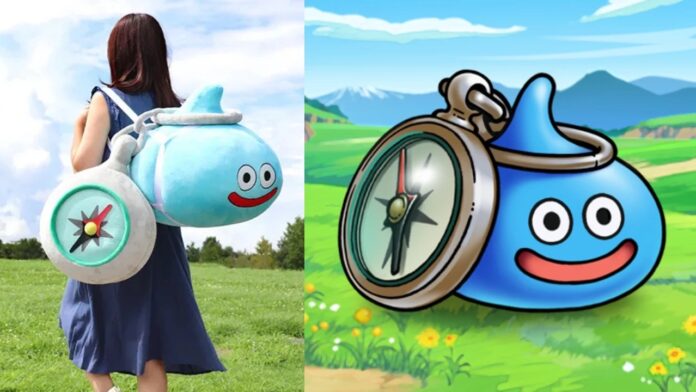ตุ๊กตา Slamichi XL จากเกม Dragon Quest Walk ขนาดยักษ์ พร้อมเข็มทิศอันเป็นเอกลักษณ์และสายสะพายหลัง