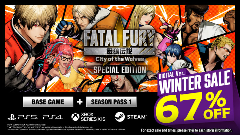 ลดราคา 67% กับ FATAL FURY: City of the Wolves เวอร์ชัน Steam, PlayStation และ Xbox กับเทศกาลลดราคาช่วงวันหยุด Happy Gaming!