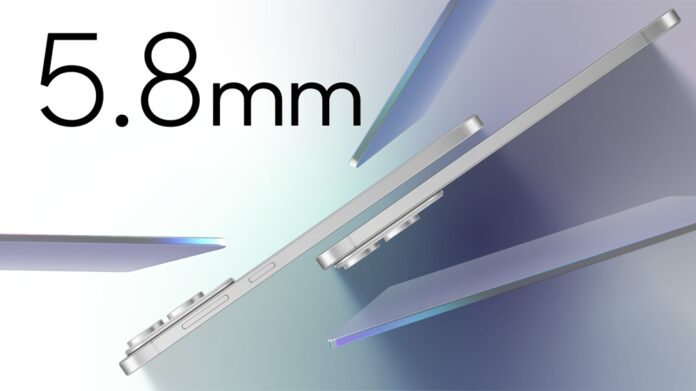 ภาพเรนเดอร์ตัวเครื่อง Samsung Galaxy Edge ดีไซน์บางเฉียบ ความหนา 5.8 มิลลิเมตร เน้นโครงสร้างฮาร์ดแวร์แบบบางพิเศษ