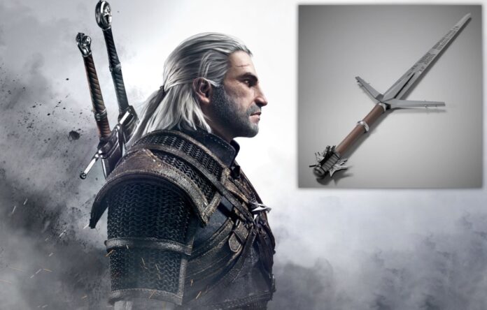 ดาบ Aerondight ขนาดจริงคู่กับภาพ Geralt จาก The Witcher โดย Raven Forge x CDPR