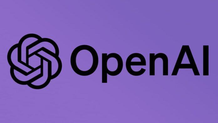 โลโก้ OpenAI บนพื้นหลังสีม่วง
