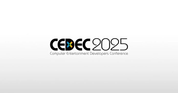 โลโก้งาน CEDEC 2025 (Computer Entertainment Developers Conference) ตัวอักษรสีดำบนพื้นหลังสีขาว