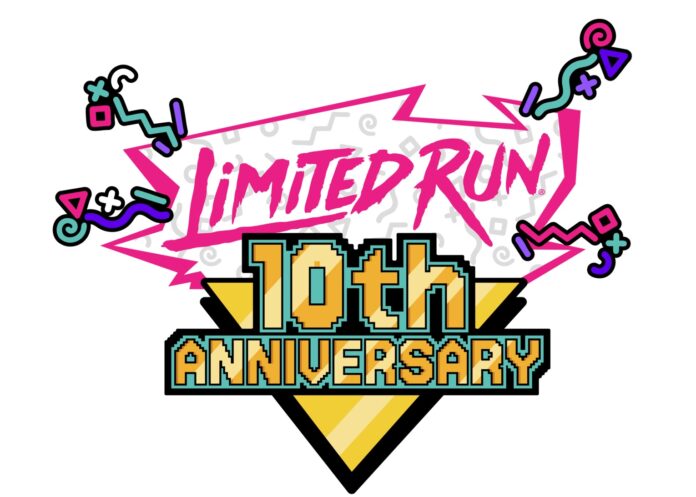 โลโก้ Limited Run Games ฉลองครบรอบ 10 ปี พร้อมข้อความ 10th Anniversary