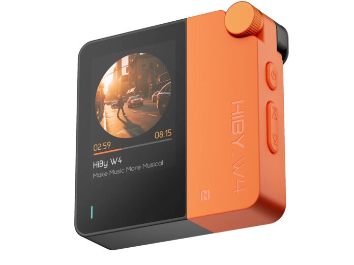 HiBy W4 แอมป์หูฟังพกพา สีส้ม-ดำ พร้อมหน้าจอสัมผัสแสดงภาพเพลง