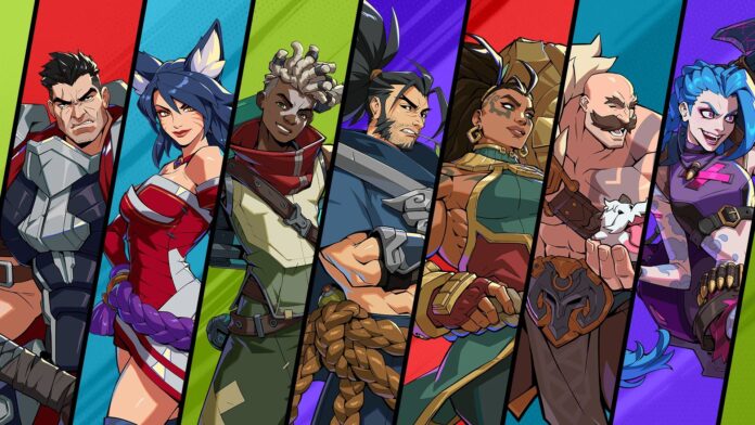 ภาพอาร์ตตัวละครหลักจากเกม 2XKO เกมไฟท์ติ้งจาก Riot Games ที่รวมตัวละครจากจักรวาล League of Legends ในสไตล์ภาพสีสันจัดจ้าน