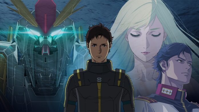 Hathaway Noa ยืนเด่นหน้า Xi Gundam พร้อมตัวละครหลักในโทนดรามาการเมืองเข้มข้น