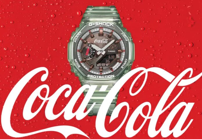 นาฬิกา Casio G-Shock รุ่น Coca-Cola สีเขียวโปร่งแสง