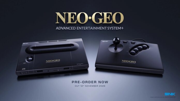 ภาพโปรโมตเครื่อง NeoGeo AES รุ่นใหม่พร้อม Arcade Stick