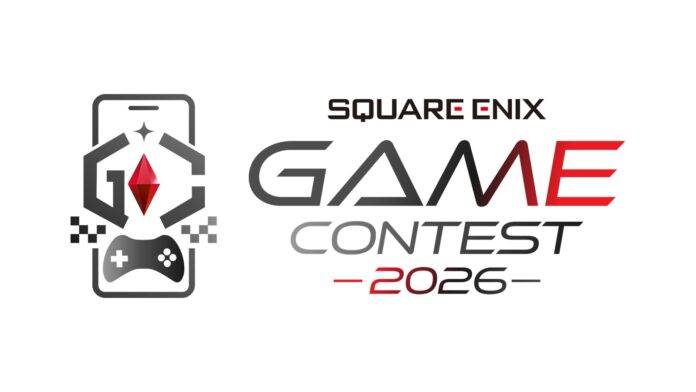 Square Enix Game Contest 2026 โลโก้โครงการประกวดเกมอินดี้ พร้อมไอคอนจอยเกมและดีไซน์กราฟิกบนพื้นหลังสีขาว