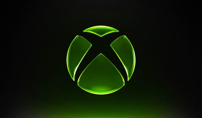 โลโก้ Xbox สีเขียวเรืองแสงบนพื้นหลังสีดำ