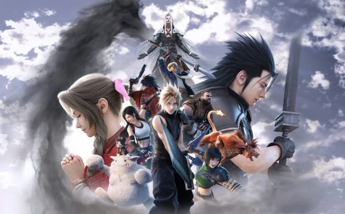 ภาพโปรโมต Final Fantasy VII Revelation พร้อมตัวละครหลักจากซีรีส์ Final Fantasy VII ของ Square Enix