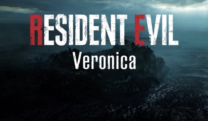 Resident Evil Veronica โลโก้เกมบนฉากเกาะกลางทะเลที่ปกคลุมด้วยหมอก