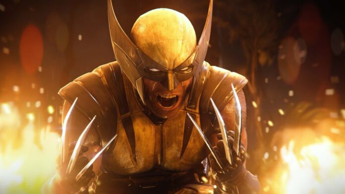 Wolverine กำลังตะโกนท่ามกลางเปลวไฟ ในภาพโปรโมตจากเกม Marvel’s Wolverine