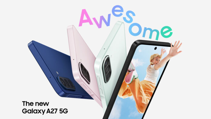 ภาพตัวเครื่อง Samsung Galaxy A27 5G สมาร์ตโฟนรุ่นใหม่ มาพร้อม Snapdragon 6 Gen 3