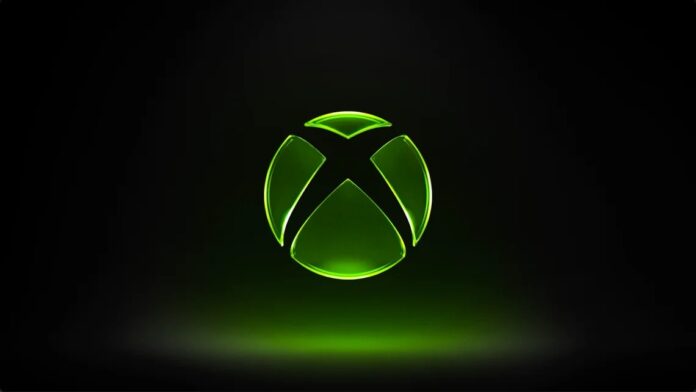 โลโก้ Xbox สีเขียวเรืองแสงบนพื้นหลังสีดำ