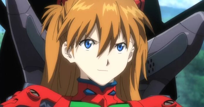 Asuka จาก Neon Genesis Evangelion ในชุดปลั๊กสูทสีแดง