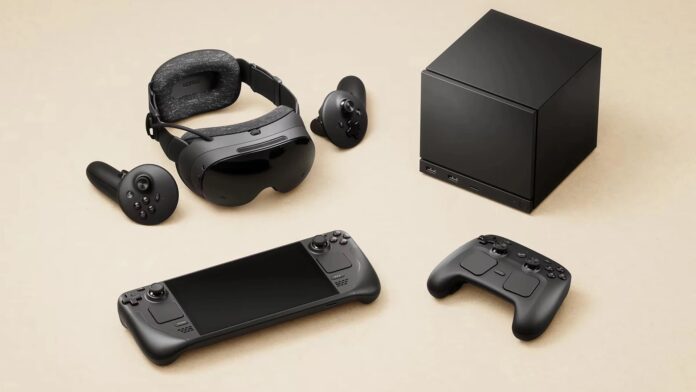 อุปกรณ์ฮาร์ดแวร์ Steam ประกอบด้วย Steam Deck, Steam Controller, Steam Frame และ Steam Machine