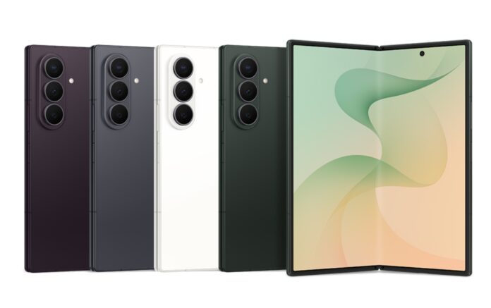 สมาร์ตโฟนจอพับ Samsung หลายสี พร้อมหน้าจอขนาดใหญ่เมื่อกางออก