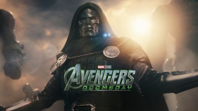 ภาพโปรโมตภาพยนตร์ Avengers: Doomsday พร้อมตัวละคร Doctor Doom อยู่ตรงกลาง