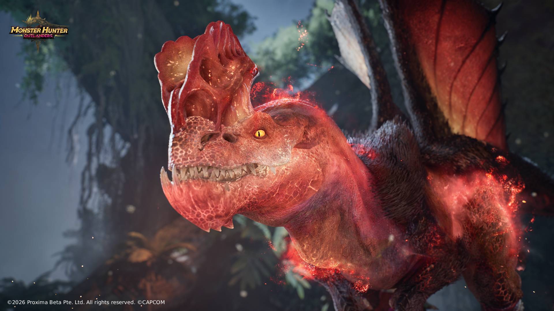 Anjanath สายพันธุ์ Radiant ใน Monster Hunter Outlanders