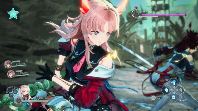 ภาพฉากเกมเพลย์ Atelier Karia ขณะต่อสู้