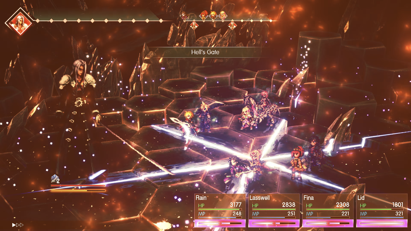 Sephiroth ใช้ท่า Hell’s Gate ต่อสู้กับกลุ่มตัวละครใน FINAL FANTASY RESONANCE