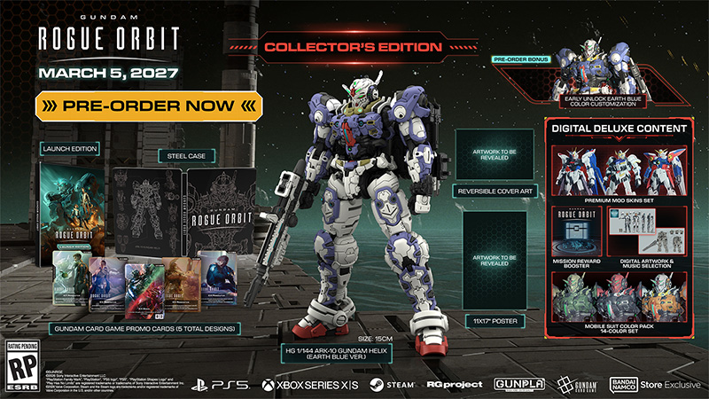ภาพรวม Collector’s Edition ฝั่งสหรัฐฯ ของ GUNDAM ROGUE ORBIT พร้อม Gunpla และของสะสม
